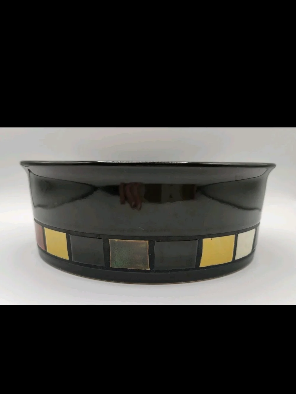 Gibson Everyday Stoneware Mosaic Dog Dish/ Bowl
